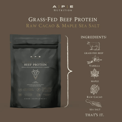 Ape Nutrition Grass-Fed Beef Protein - Raw Cacao & Maple Sea Salt (1.26kg) alternate view